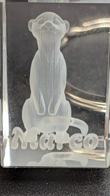 3D-Innengravur in Glas